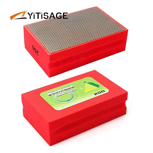 1pc Diamond Hand Polishing Pads Grit 200 Foam Sanding Block for Ceramic Tile Glass Grinding,Sanding Blocks Polishing