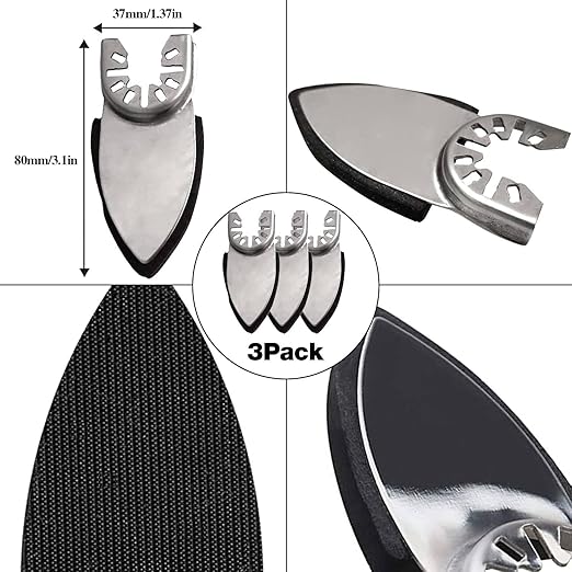 156Pcs Oscillating Tool Sanding Pad Kit, 3Pcs Multitool Sanding Pads and 3Pcs Finger Sanding Pad, 150Pcs Sandpaper, for Wood/Plaster Polish Sanding, & Other Surfaces, Compatible with Multiple Tools