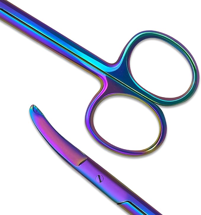 North Bend Craft Scissors 4.5" Rainbow - Precision Cutting Shears, Multicolor Crafting Scissors - for DIY Projects & Craft Tasks