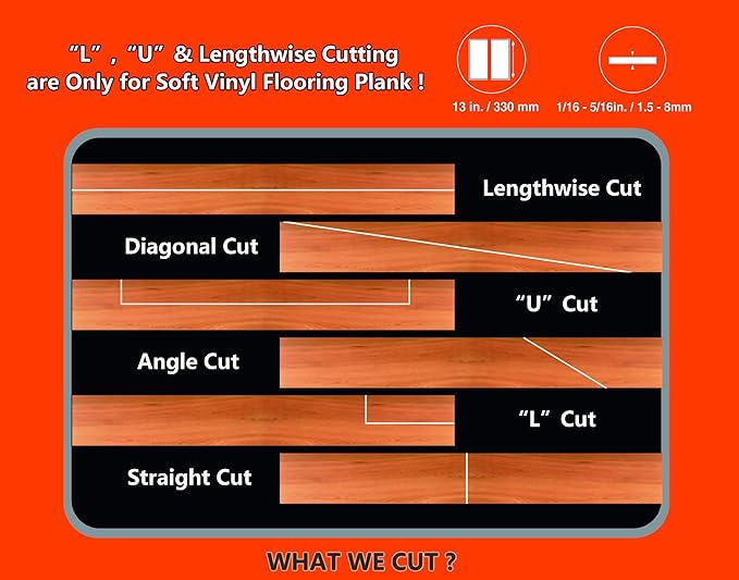 13 INCH 360° VINYL Floor Cutter for VCT, LVT, PVC, Rubber Floor and VINYL Plank