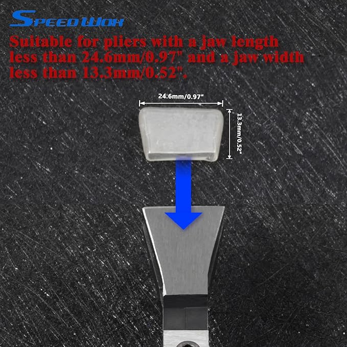 SPEEDWOX 6 Pcs Replacement Rubber Tips Kit for Standard Glass Running Pliers, Breaking and Key Fob Hardware Install and Stained Glass Work Supplies and Tools