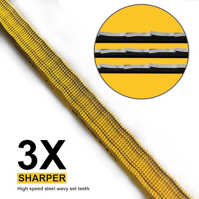 12in. High-Tension Hacksaw Frame with 10pcs 32TPI Extra Bi-metal Blades, Hand Saw Suitable for Metal, wood, PVC, Carpentry