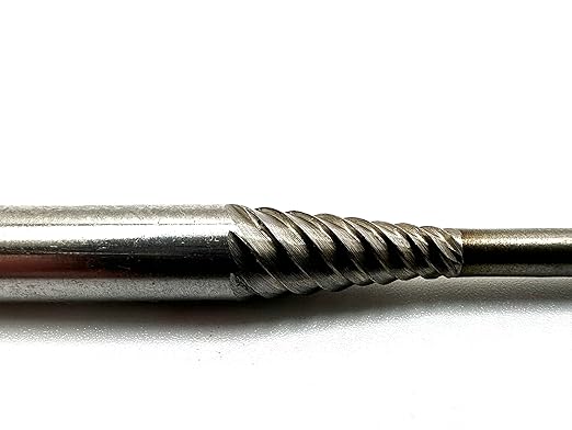 Porting Mandrel 4", CR-9-4 Premium HSS (High Speed Steel) Coarse Thread Extra Shank Length Cartridge & Spiral Roll Mandrel, 1/8" Pilot Diameter x 1" Pilot Length x 1/4" Shank x 4" Length