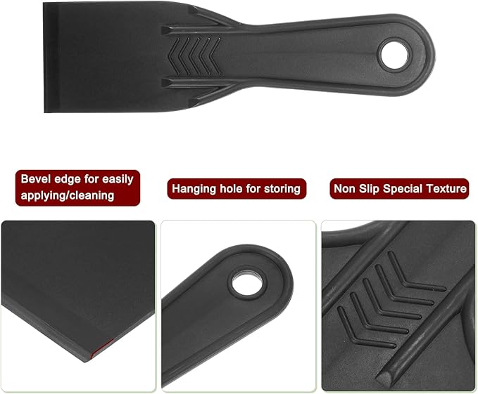 HARFINGTON 5pcs Putty Scraper 2" Width 6mm Thin Width 6mm Thin Flexible Plastic Putty Knives for Taping Drywall Spreading Painting Wall Scratching