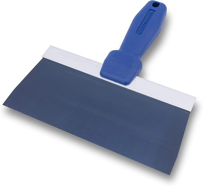 MARSHALLTOWN Blue Steel Taping Knives, 8 Inch, Plastic Handle Drywall and Plastering, 5508P