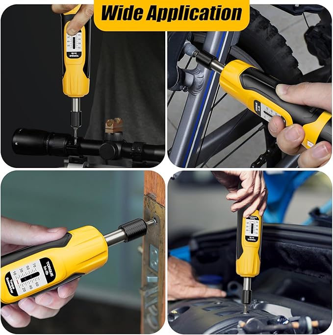Torque Screwdriver, 10-70 in-lbs Torque Wrench Screwdriver Set, 1/4??Drive Inch Pound Torque Screwdriver with 20 S2 Bits and Case for Tools, Bike Repairing and Mounting