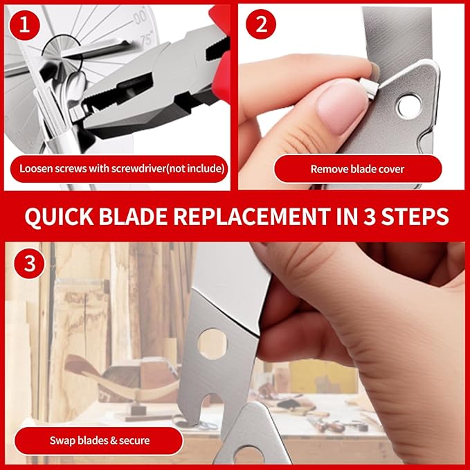20pcs Miter Shears Replacement Blade - Upgraded ST5 Ultra-sharp Angle Shears, Miter Trim Cutter, Anti-rust (20pcs Replacement Blades)