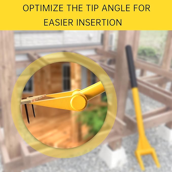 Upgrade ZOOKASEA Pallet Buster 28" with Handle, Heavy Duty Deck Board Removal Tool,Non-Slip Pry Bar Breaker for Flooring, Framing, Roofing and Construction, Yellow