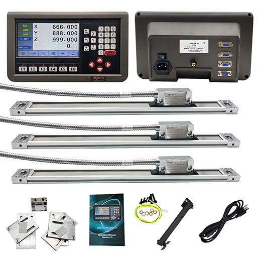 12" x 30" x 16" 3 Axis DRO Digital Readout for Mill DRO Magnetic Scale Encoder Milling Machine 320mm+770mm+420mm Tool IP67 Sealing Protection