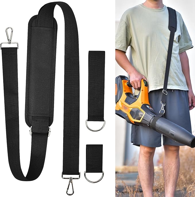Universal Shoulder Strap for Leaf Blower & String Trimmer, Compatible with WOLFMEN for EGO Power+ for Worx for LAZYBOI for LEAPUL for DEWALT for MZK for Greenworks for Black+DECKE (1, Balck)