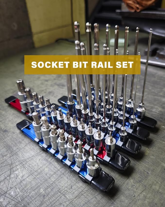 EIGHT TOOL 83BBL-S8 TAPER HEAD HEX SOCKET BIT 3/8 INCH DRIVE, 6 INCH OAL, 8 Piece SET