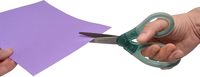 Westcott 8" Gel-Grip Multipurpose Scissors for Office and Home, Green