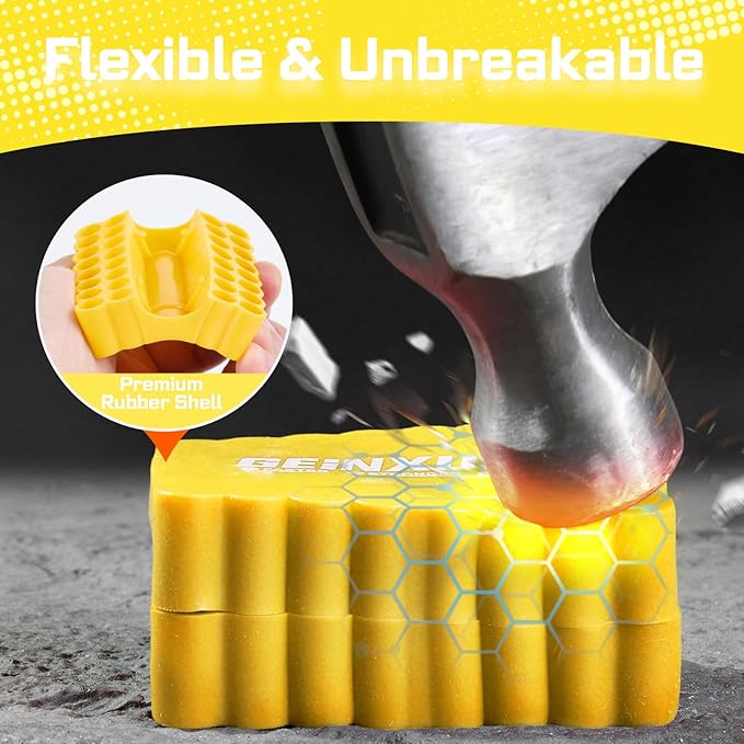 Impact Screwdriver Bits Set, 33 Pieces 1?쒶ulti Head Magnetic S2 Steel Driver Bits PH/SQ/Torx/Slotted/Security Torx With Yellow Soft Base