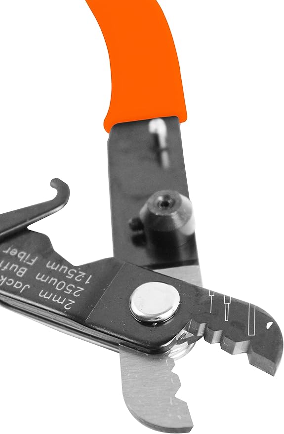 Paladin Tools PA1162 3-Level Mini Fiber Optic Stripper | PA1162 Adjustable Fiber Stripper & Cutter | 2.0-3.0mm Fiber Optic C Cables