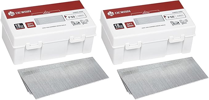 18 Gauge Brad Nails, 12000 Counts 2-inch 18 GA Brad Nails, Galvanized Nails for Nail Gun, Finishing Nail Gun Nails for Pneumatic, Electric Brad Nailer Gun