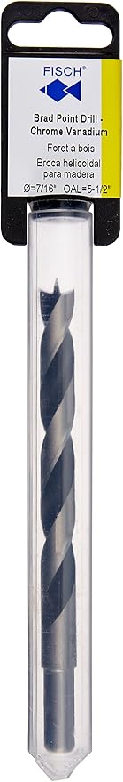 Fisch - 1200318 FSF-003991 Chrome Vanadium Brad Point Drill Bit, 7/16 in