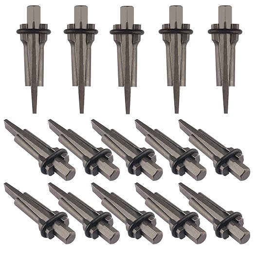 15 Pack 5/8 Inch Wedge and Feather Shims, Heavy Duty Stone Rock Splitter, Plug Wedge Feather Shims for Rocks, Concrete, Ideal for Outdoor Collection and Construction
