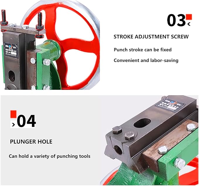 Manual Benchtop Punch Press,Precision Handwheel Press, Cast Iron Heavy Duty Manual Benchtop Arbor Press,metal Punch Press For Stamping Bending Forming Stretching, 0.4/0.6/0.8/1/1.2 Ton(0.4ton)