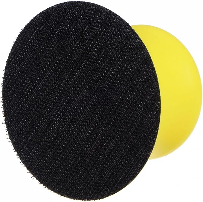 uxcell Hook and Loop Hand Sanding Block 3 Inch Round Detail Sanding Disc PU Foam Backing Plate Manual Sander for Detailing Polishing
