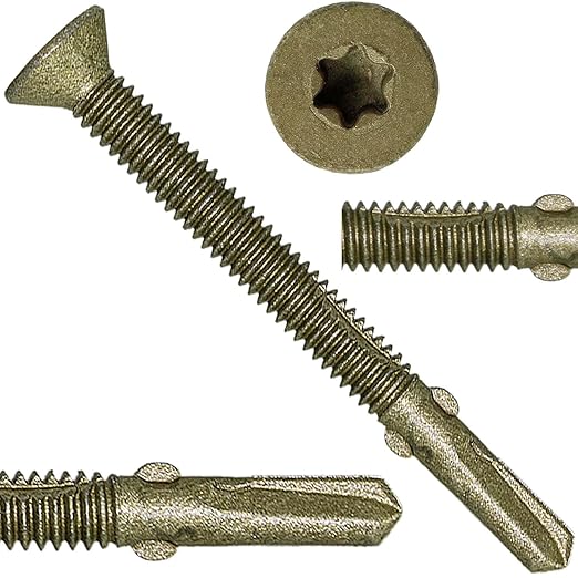 14x2-3/4 Reamer Tek Torx/Star Head Self-Drilling Wood to Metal Screws - for Flatbeds, Trailers - T-30 Torx Screw Head 5 Pound CASE 1,530 Screws