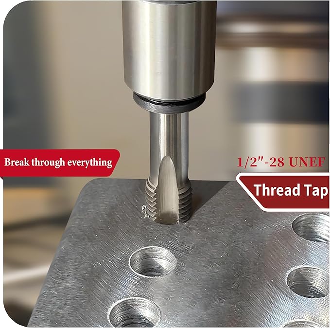 1/2"-28 UNEF Tap and Die Set, 1/2x28 Tap and Die, HSS 6542 Machine Right-Hand 1/2 x 28 Thread Tap and Round Die