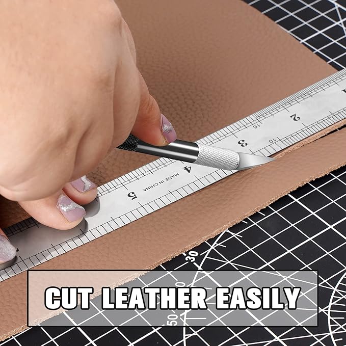 DIYSELF 2 Pack Exacto Knife Set for Crafting, Art & Leather - Precision Knife with 20 Blades #11 (Black)
