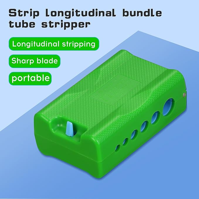 A-3511 Tube Stripper Stripping range 3.5-11mm Replaceable blade Cable Tube Slitter Fiber Optic Mid Span Cable Cutting Tool Jacket Tube Slitter Loose Tube Buffer with 12pcs spare blade