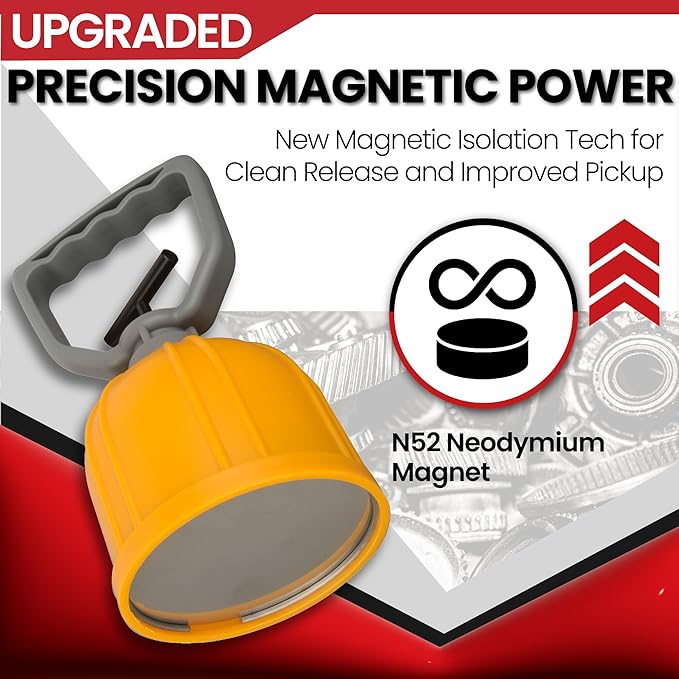 ULIBERMAGNET Magnetic Bulk Parts, Quick Release MagneticTransfer Pickup Tool Manual Lifter, Material Handling Magnet,Pickup Magnetic Sweeper for Small Metal Object,Nails,Nut,Screw, Tacks,Metal Scraps
