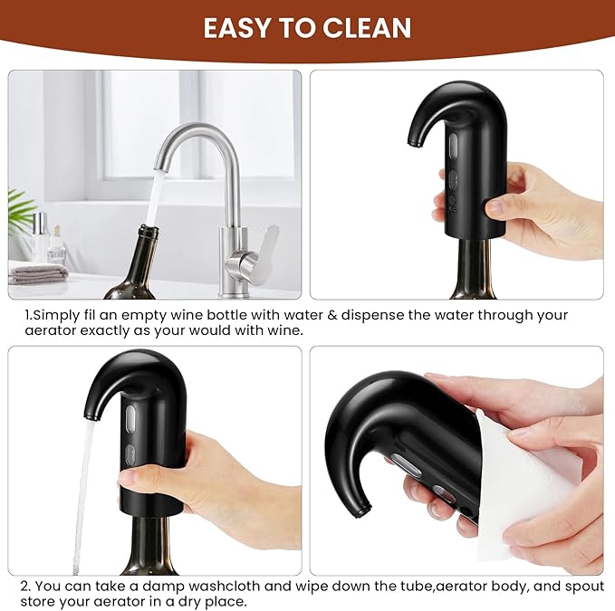 Electric Wine Aerator, Decanter & Dispenser ??USB Rechargeable, Gift for Christmas, Housewarming, Birthday, Wedding, Anniversary, and Retirement, Ideal for Wine Lovers, Men and Women