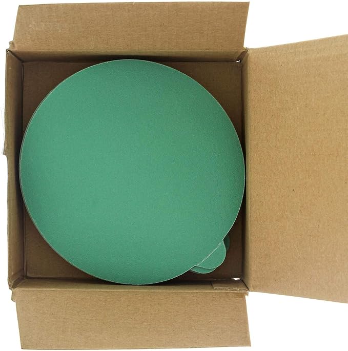 Dura-Gold Premium 5" Green Film PSA Sanding Discs - 220 Grit (Box of 50) - Film Back Self Adhesive Stickyback Sandpaper Discs for DA Sanders, Fast Cut Abrasive - Sand Automotive Paint Woodworking Wood