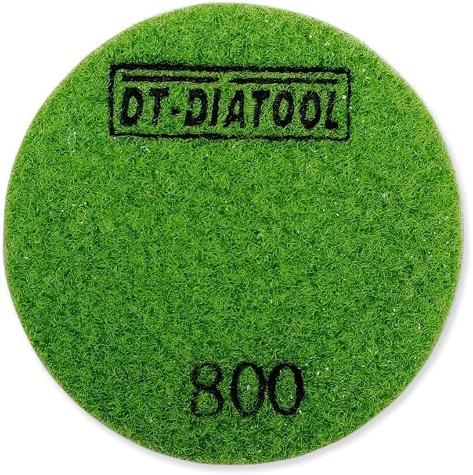 DT-DIATOOL Concrete Polishing Pads 3 inch/80mm for Concrete, Cement and Terrazzo Floors Processing, Repairing and Renovating, Dry or Wet Use Diamond Grinding Pads Grit 800 3pcs