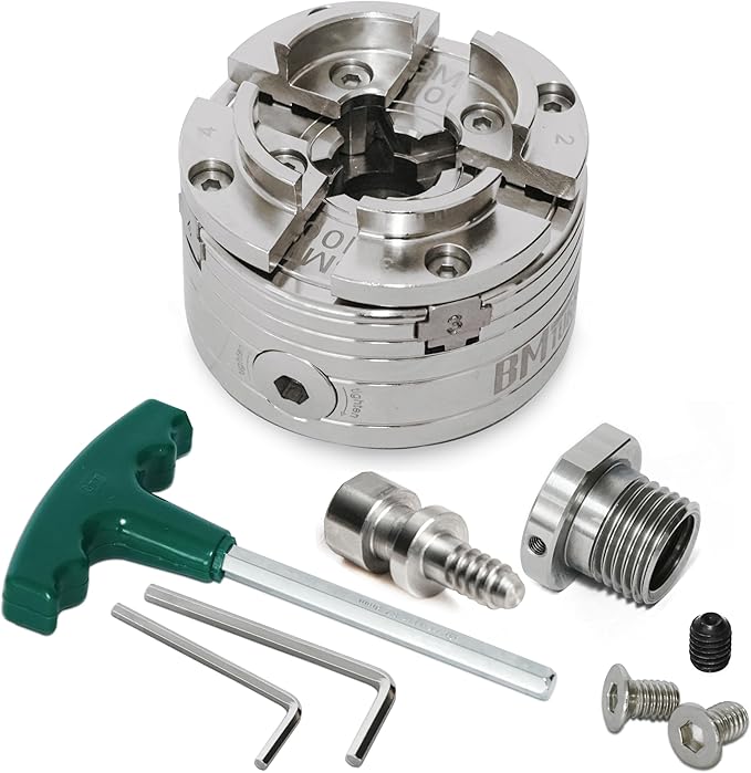4??Self-Centering Four-Jaw Universal Chuck for Spindle and Faceplate Work for Woodturning Lathe, Compatible with Super NOVA2, G3 Nova.