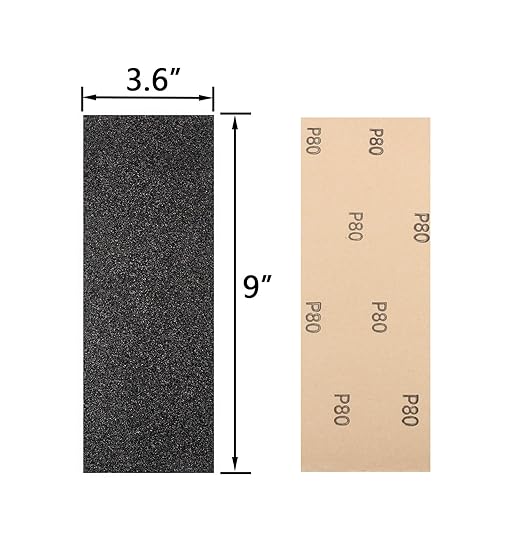 30Pcs 9 x 3.6 Inchs 80 Grit Wet and Dry Handmade Universal Sanding Sheets, Suitable for Woodworking Furniture/Automobiles/Metal/Lacquer Polishing Sandpaper