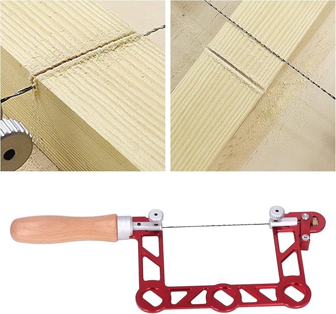 Hand Coping Saw, 3 Inch Mini U-Shape Handsaw with Wooden Handle for Jewelry Making, Woodworking (3 Inch)