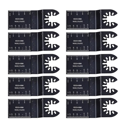 findmall 121-Piece Multi-Tool Blades Kit with Sandpapers, Titanium Oscillating Tool Blades Set with Japanese Teeth and Curved, Fit for Wood/Metal/Plastic Cutting
