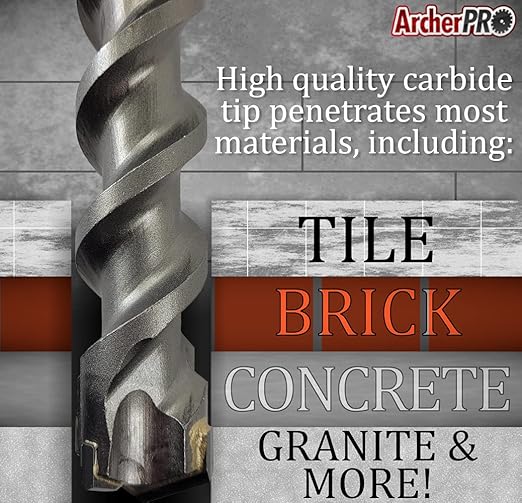 1-1/2” x 21" Inch SDS Max Drill Bit for Fast Concrete and Rock Drilling. SDS Max Rotary Hammer Drill bits with Carbide tip for Concrete and Stone. Perfect for use with Dexpan.