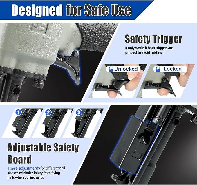 WOODPECKER BD70 Pneumatic Nail Puller Nail Remover Tool, Heavy Duty Air Denailer Gun for Recycling Wood and Pallets