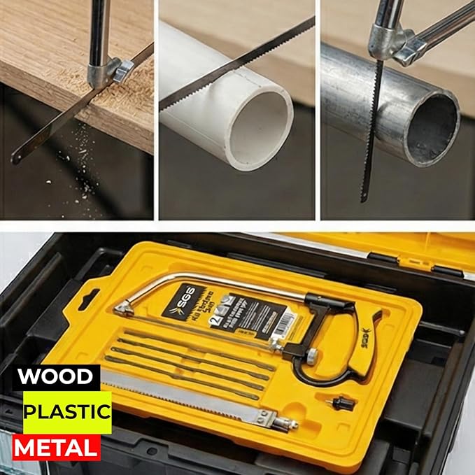 Power Path 7-Piece Multipurpose Mini Set ??Precision Hand Saw Kit with Blades for Wood, Metal, and Plastic Cutting ??Compact Hobby & DIY Coping Saw Tool Set