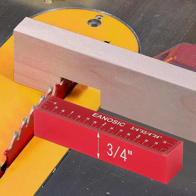 Setup Blocks Height Gauge Set, 8pcs Precision Aluminum Setup Bars for Router and Table Saw Accessories Woodworking Set Up, Bars Include Laser Engraved Size Markings (Extra Long 4 Inch)