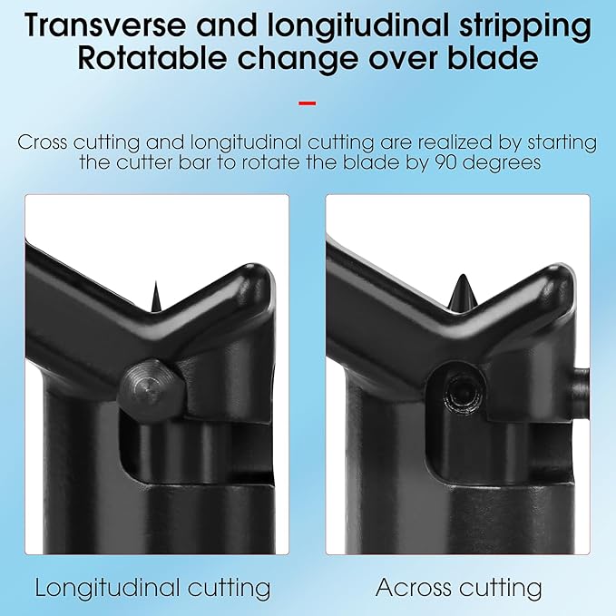 Fiber optic stripping knife 8-28.6mm Armored cable stripper 0.315 in to 1.13 in Vertical and horizontal Fiber optic cable cutter with 1 blade Mid Span Cable Slit and Ring Tool Cable Jacket Stripper