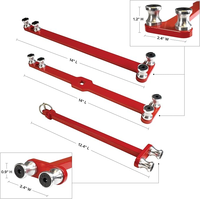 Jameson Bulldog Bender Pup Cable Bender, 4/0 AWG or smaller, 2-pc. Set: 14/'' Pro-Handle and 11/'' Adapter