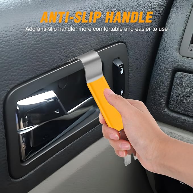 GOOACC 11PCS Trim Removal Tool Kit, Metal & Nylon Pry Tools Set for Car Door Panel, Dashboard, Audio, Clips, Fastener Remover w/Storage Box ??Yellow