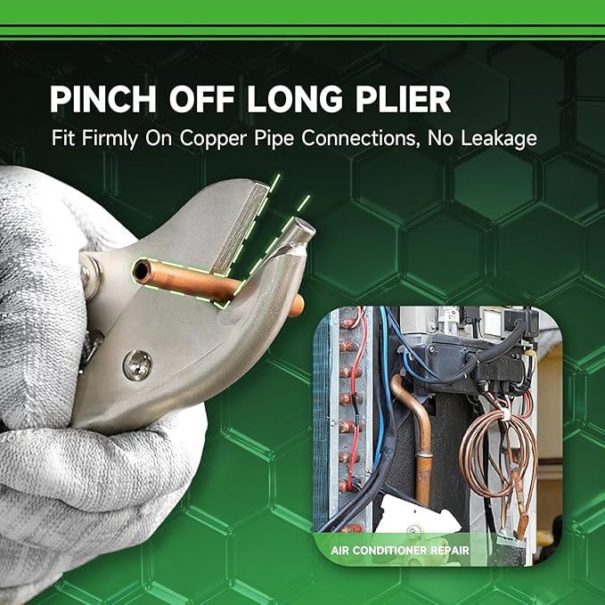 Pinch Off Plier Locking Pinch-Off Vise Grips Tool, Precision Knurled Adjusting Nut, Pipe Sealing Lock Tool Clamping Fitting