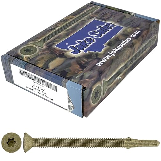 14x3-1/4 Reamer Tek Torx/Star Head Self-Drilling Wood to Metal Screws - for Flatbeds, Trailers - T-30 Torx Screw Head 5 Pound CASE 1,350 Screws