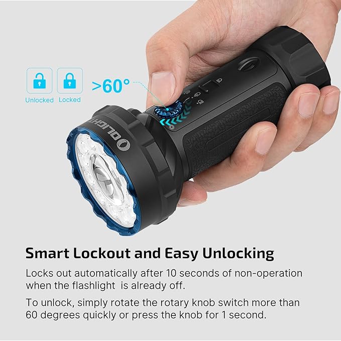 OLIGHT Marauder Mini 2 Bright Flashlight 10,000 Lumen with 750 Meters Beam Distance, Rechargeable Light with Dual Charging & 5 Lighting Modes for Outdoor, Camping, Emergencies (Black)