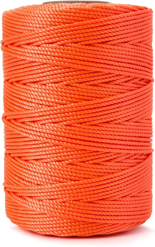 HONGDA Twisted Nylon String, #18 x 540FT Mason Line String, Nylon Twine for Masonry Job, Trot Line, Decoy Line, Net Making and Mending, Workshop, Crafts, Gardening