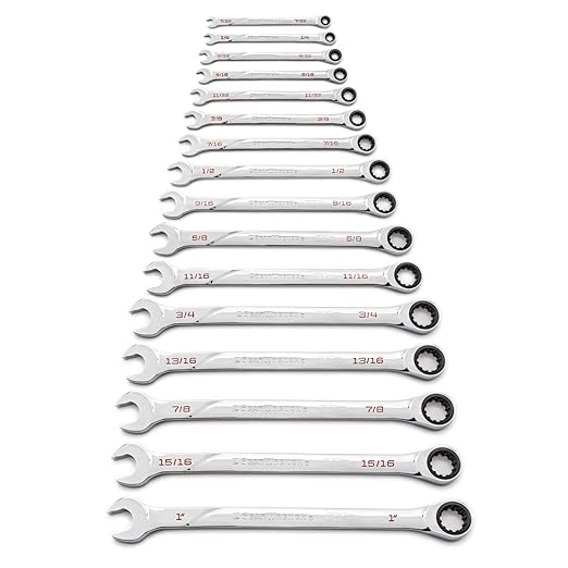 GEARWRENCH 16 Pc. 120XP Universal Spline XL Ratcheting Combination Wrench Set, SAE - 86451