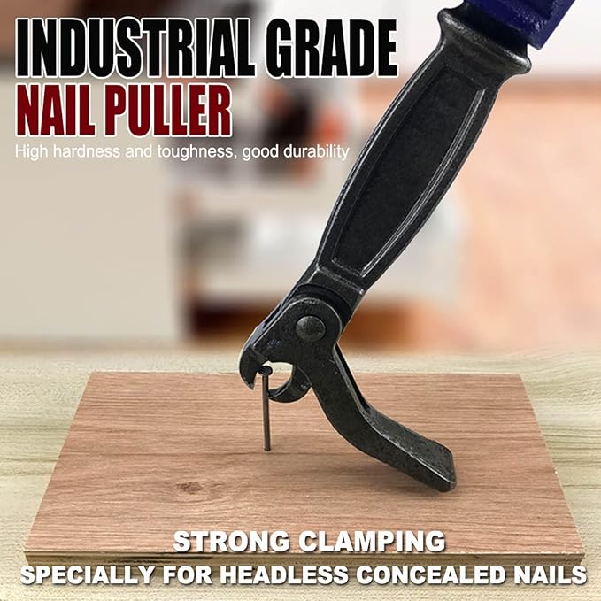 Oumefar Nail Puller, Pry Bar Puller High Carbon Steel Nail Pullers Bar Woodworking Tool, Nail Puller Pliers Hand Tool for Woodworking Maintenance