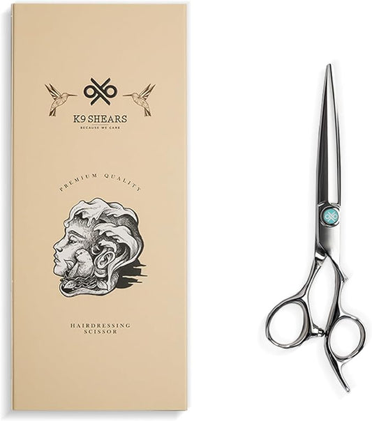 K9 6.5" Hair Scissors for Slide Cutting ??Creating Clean, Defined Lines for a Polished haircut, Handcrafted, Ergonomic Handle, Barber Shears Made with Premium VG10 Steel for Superior Durability