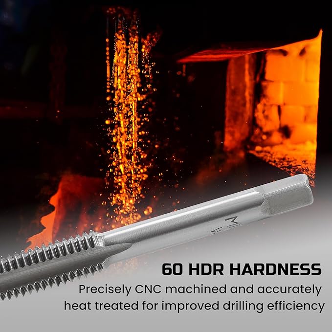 80pcs Tap and Die Set, SAE & Metric Tap Die Wrench Set, Metric Standard M3 to M12 Coarse Fine Rethreading Threads Bits for Cutting External and Internal Threads, NC, NF, NPT Repair Tools